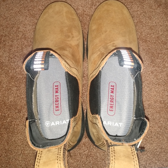 Ariat Men's Aged Bark Turbo Chelsea H20 Work Boots Size 7 - Picture 6 of 10